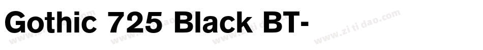 Gothic 725 Black BT字体转换